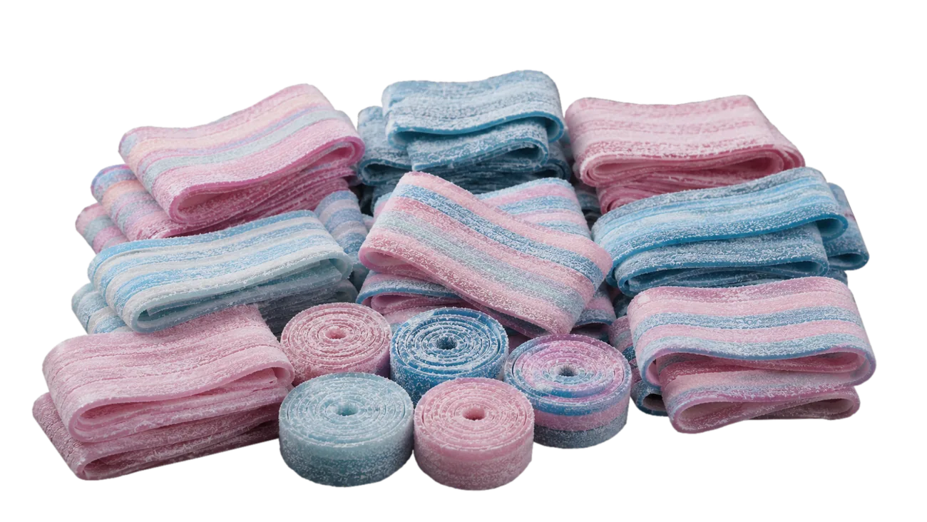 Stacked candy belts